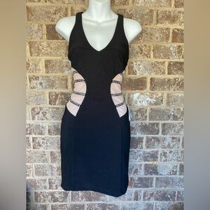 Jodi Kristopher Dress bodycon size small NWT embellished with rhinestones